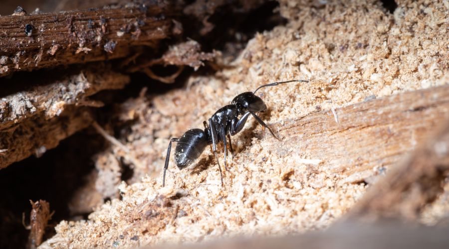 fekete óriás hangya irtása